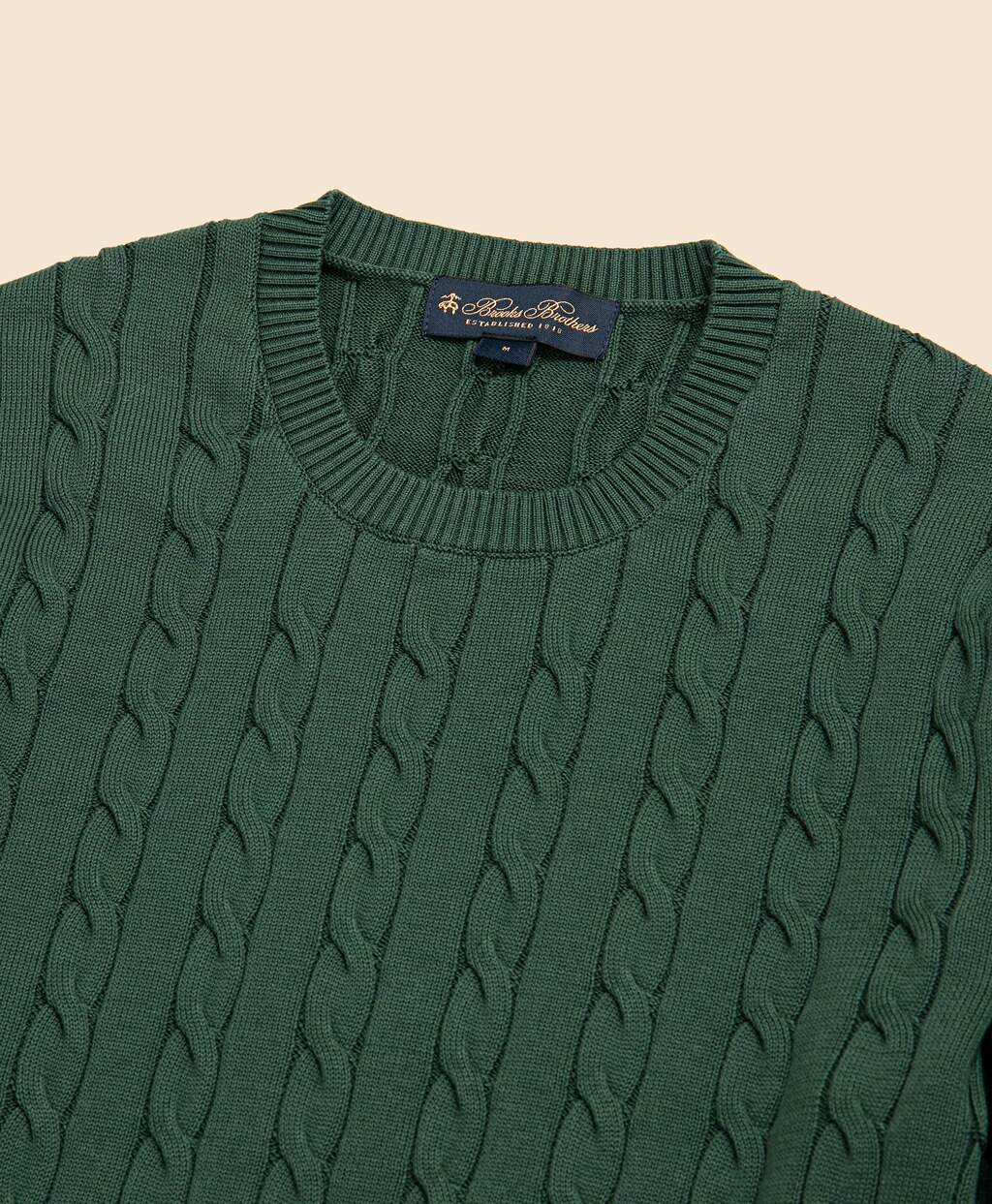 スーピマコットン ケーブル クルーネックセーター | Brooks Brothers