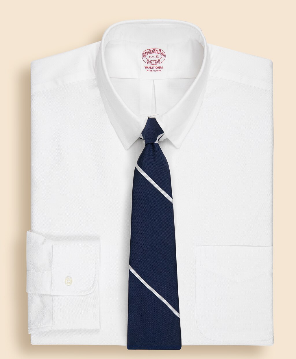 ◇JAPAN TRAD.◇ スーピマコットン タブカラー 6つ釦 ドレスシャツ