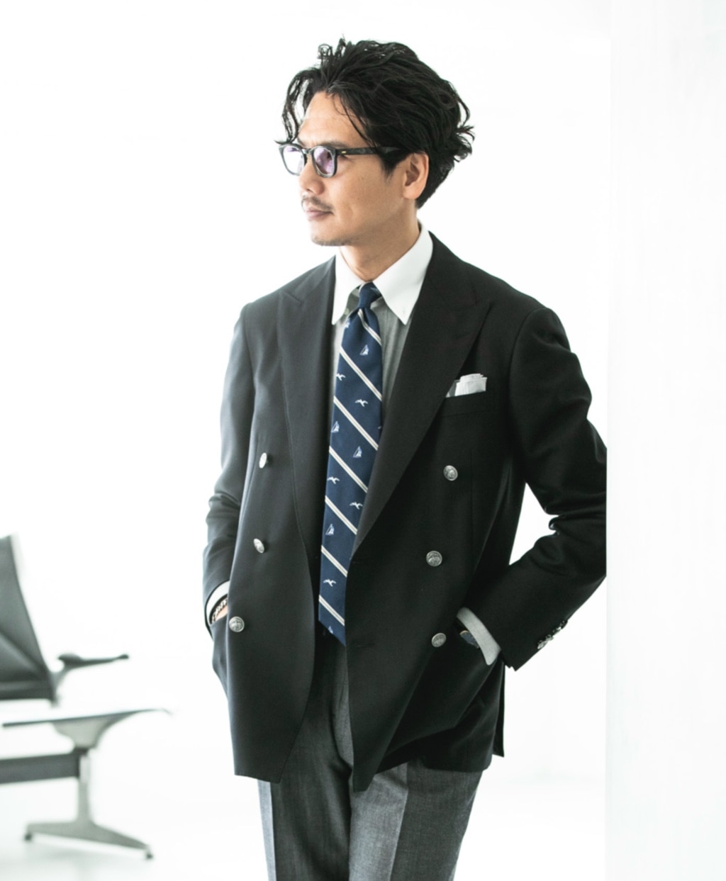 ◇JAPAN TRAD.◇ ウール ダブル6釦ブレザー Classic Made by RING