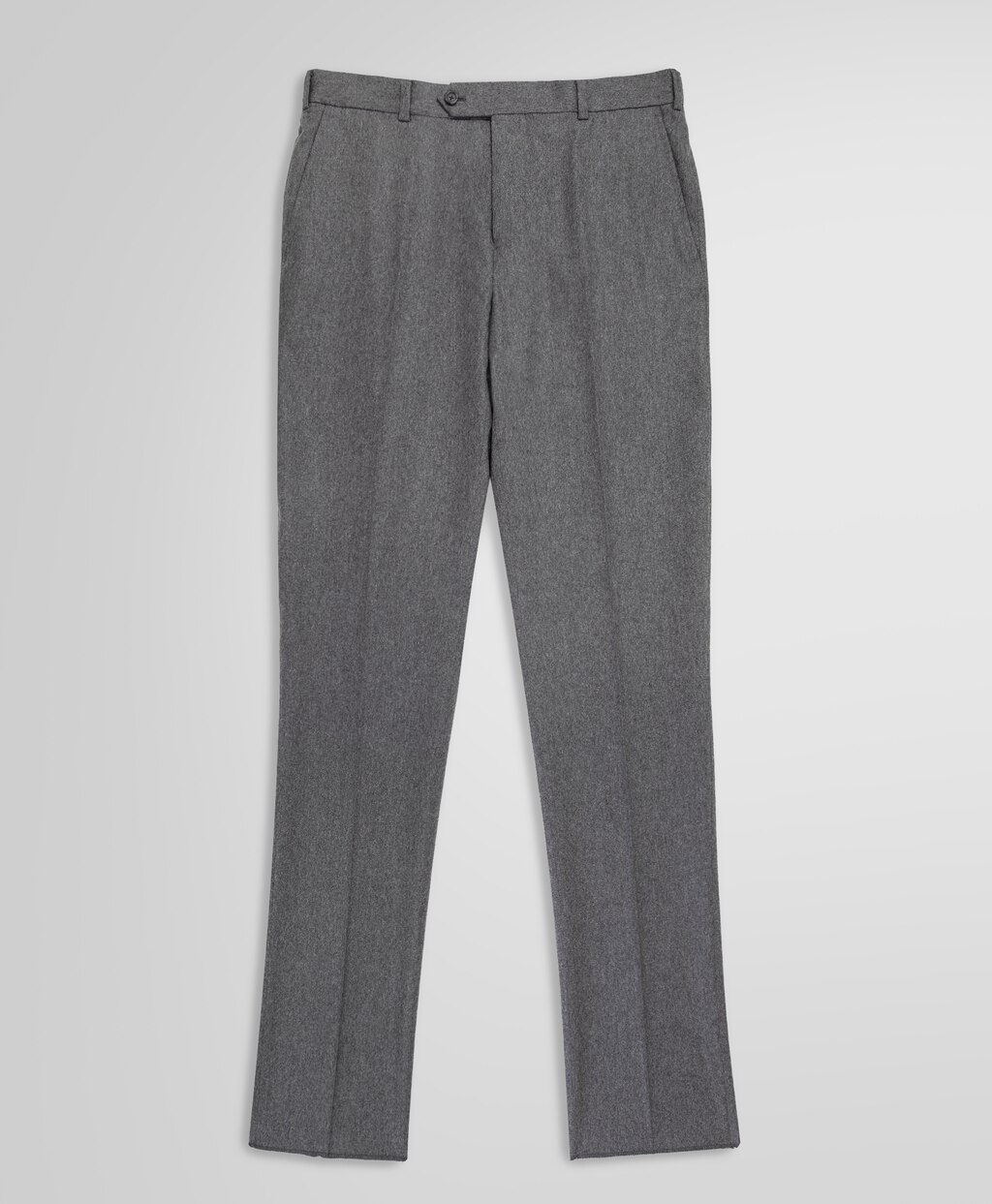 ウール/カシミヤ フランネル プレーンフロント トラウザーズ Classic