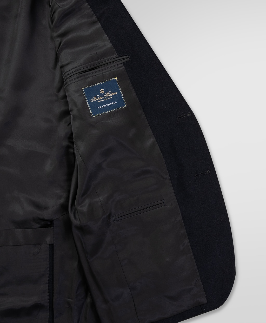 ウール/カシミヤ フランネル シングル2釦スーツ Traditional | Brooks