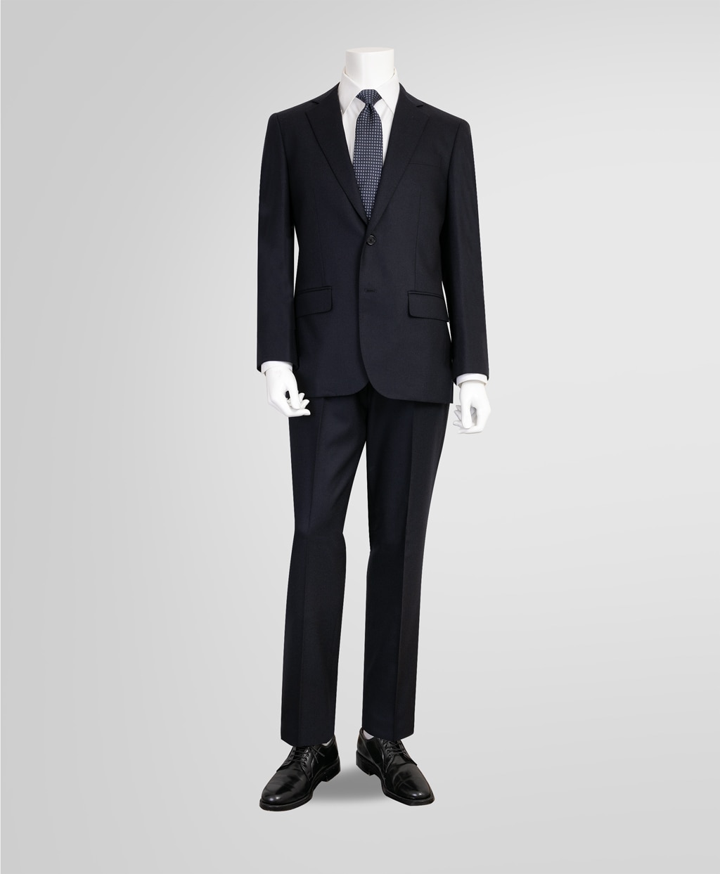 ウール/カシミヤ フランネル シングル2釦スーツ Traditional | Brooks