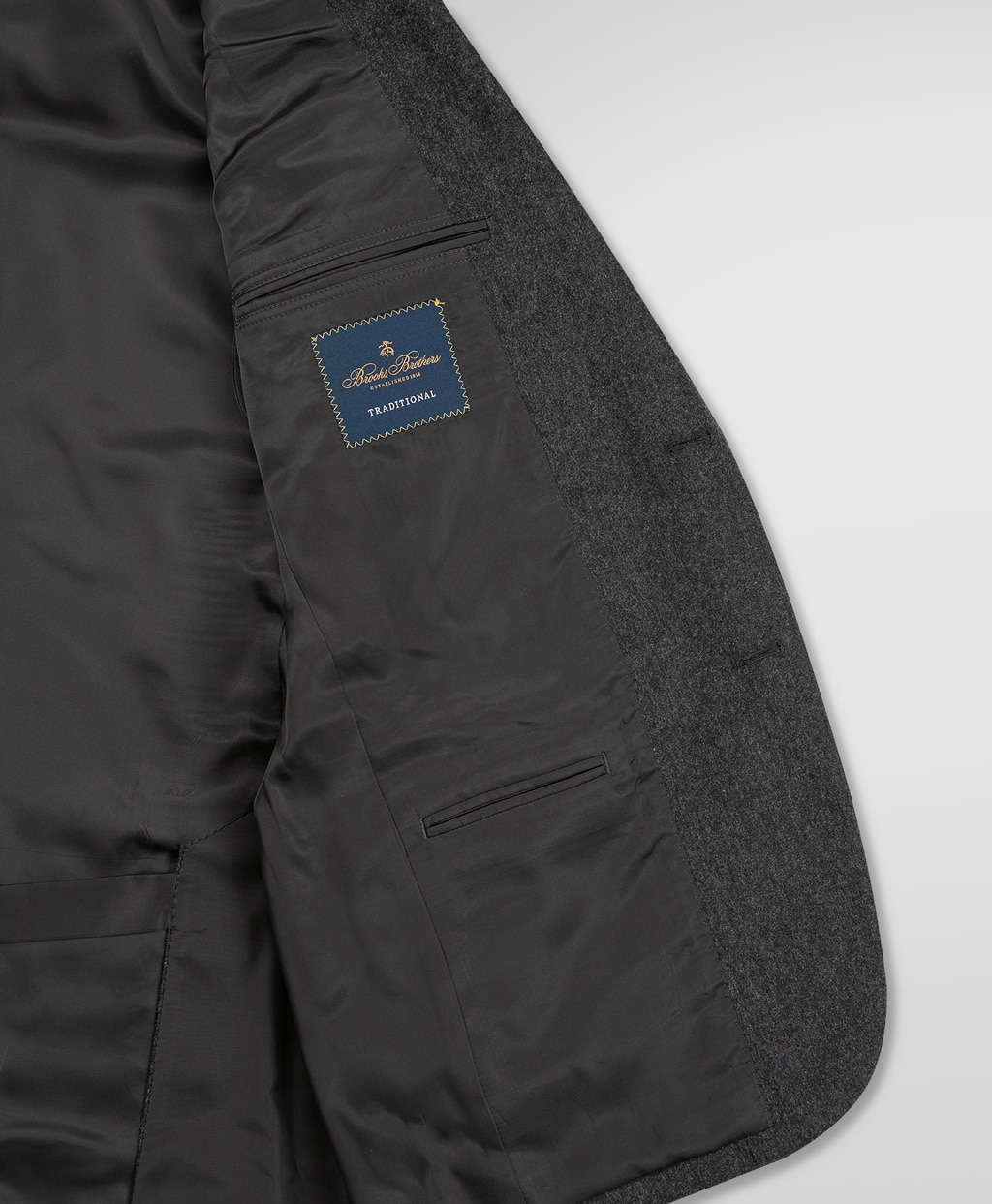 ウール/カシミヤ フランネル シングル2釦スーツ Traditional | Brooks