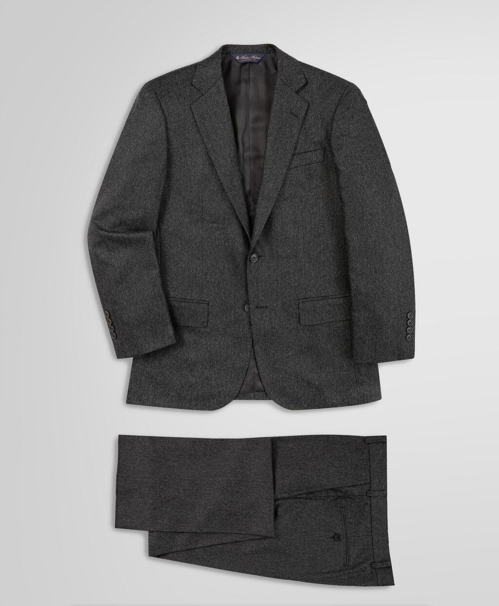 ウール/カシミヤ フランネル シングル2釦スーツ Traditional | Brooks