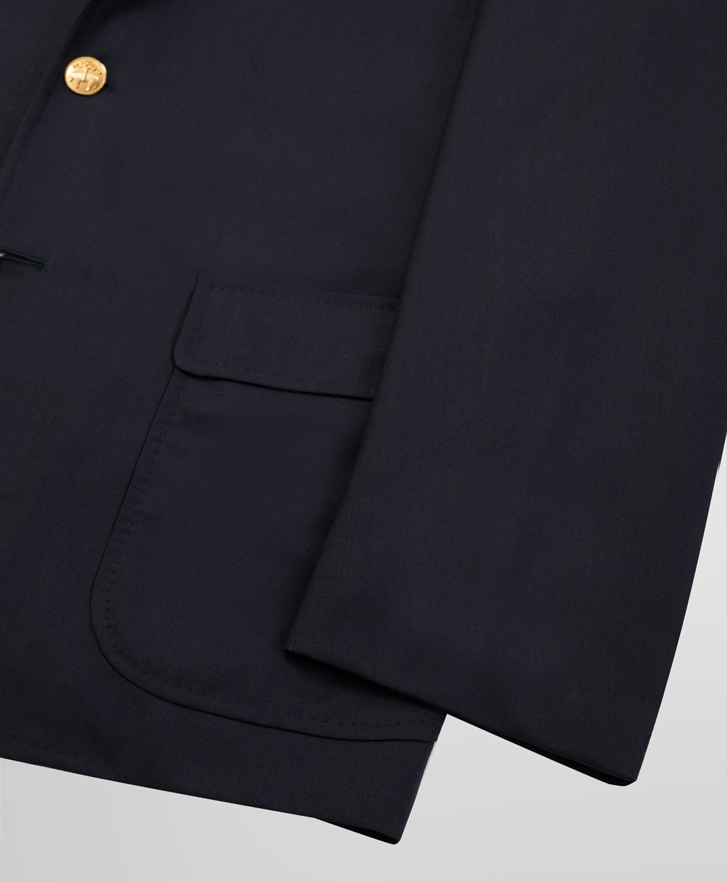 ◇JAPAN TRAD.◇エスコリアルウール 段返り3釦ブレザー Traditional