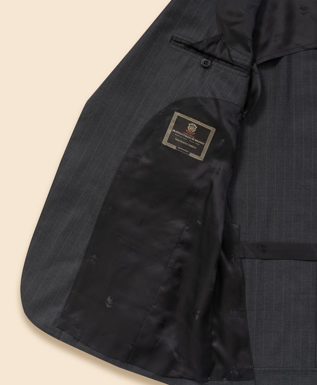 ウールサージ ストライプ シングル2釦スーツ Classic | Brooks