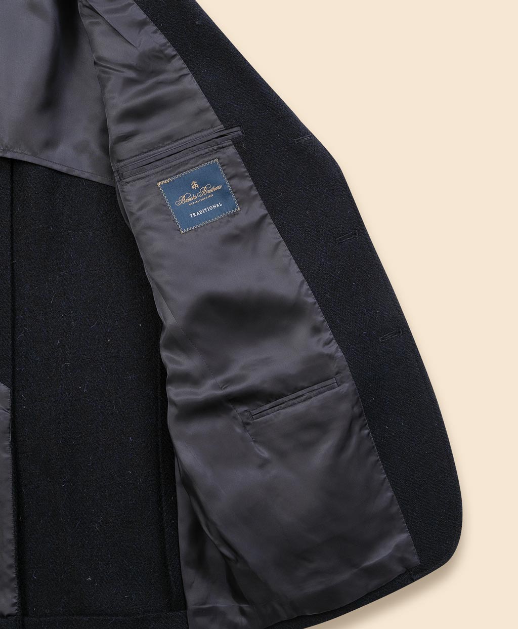 ハリスツイード ヘリンボーン 段返り3釦サックジャケット Traditional