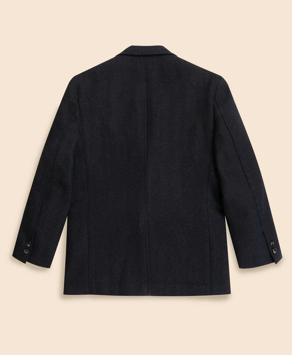 ハリスツイード ヘリンボーン 段返り3釦サックジャケット Traditional