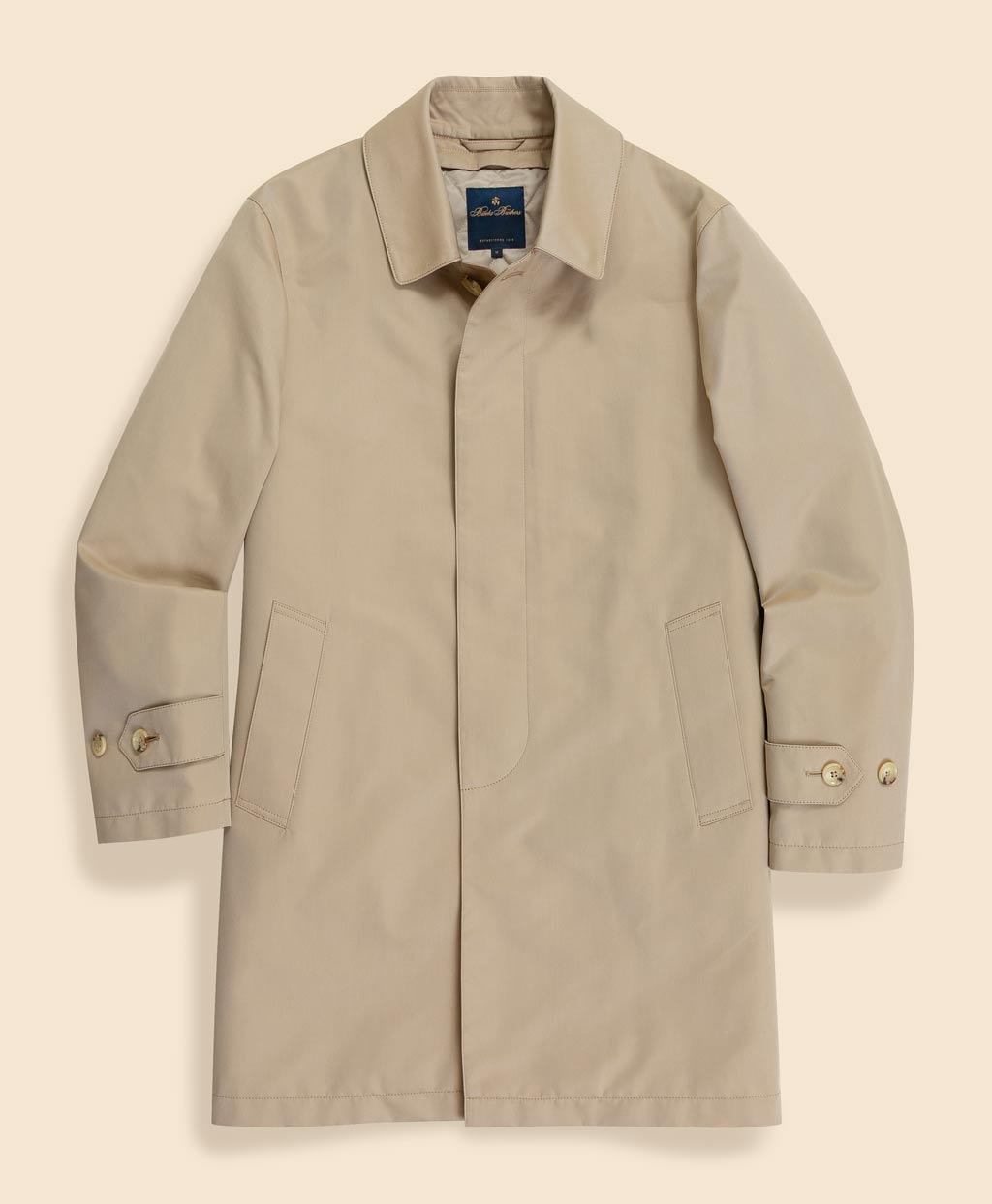 コットン／ポリエステル ギャバジン キルティングライナー カーコート