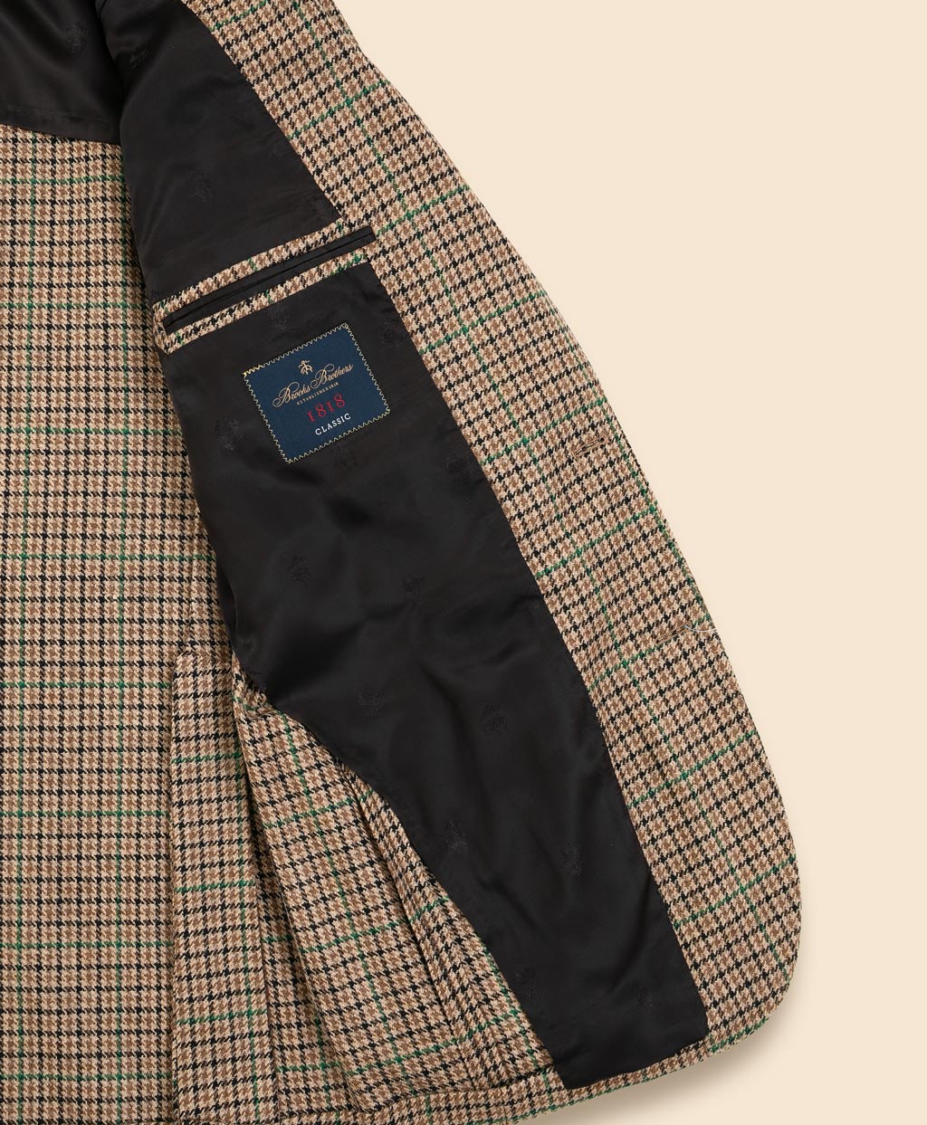 ウールツイード ガンクラブチェック シングル2釦ジャケット Classic