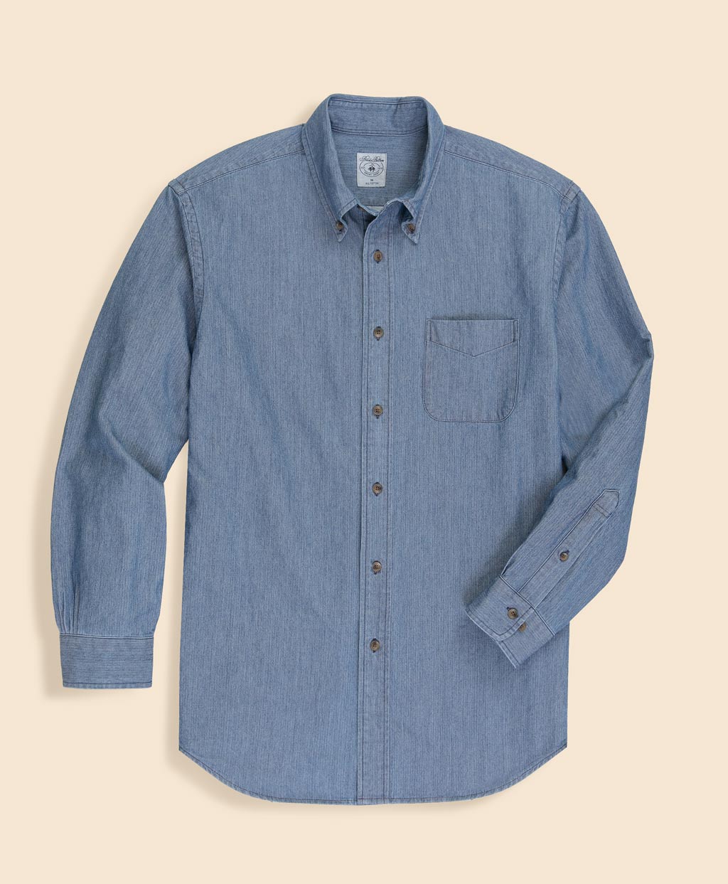 Brooks Brothers×NEAT コットン ヘリンボーンデニム スポーツシャツ