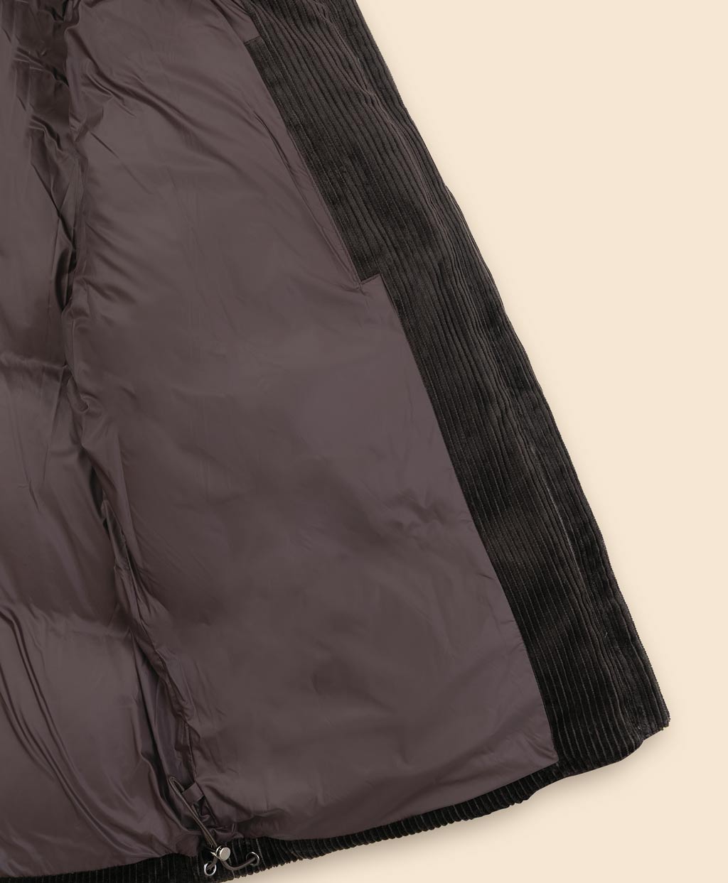 コットン コーデュロイ ショートパッファー ダウンコート | Brooks