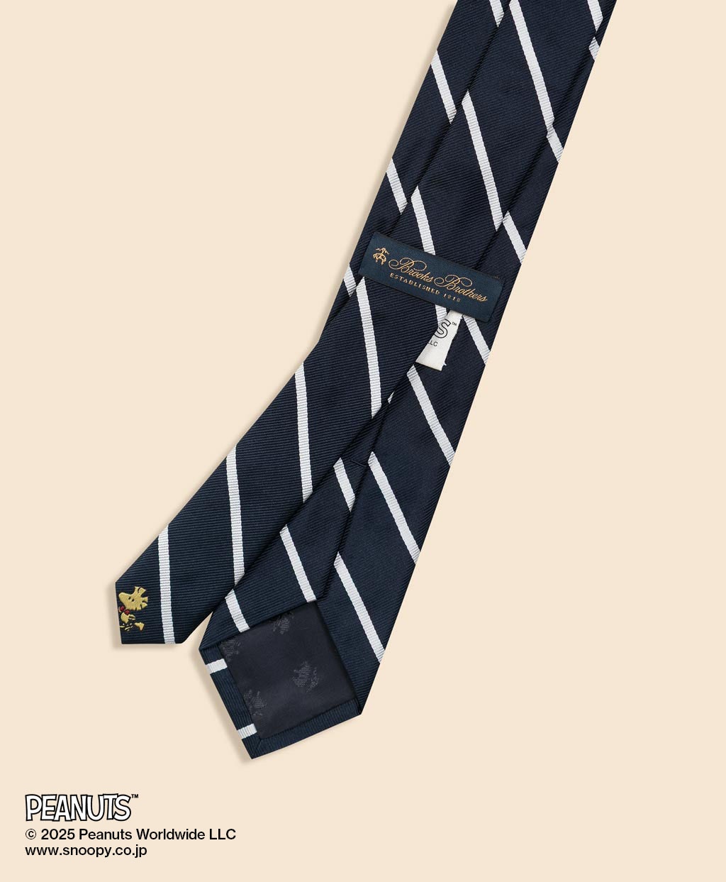 Brooks Brothers × PEANUTS シルク スヌーピー＆ウッドストックエン