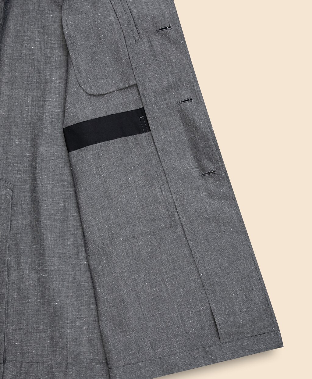 ウール/リネン ダンガリー ステンカラーコート | Brooks Brothers