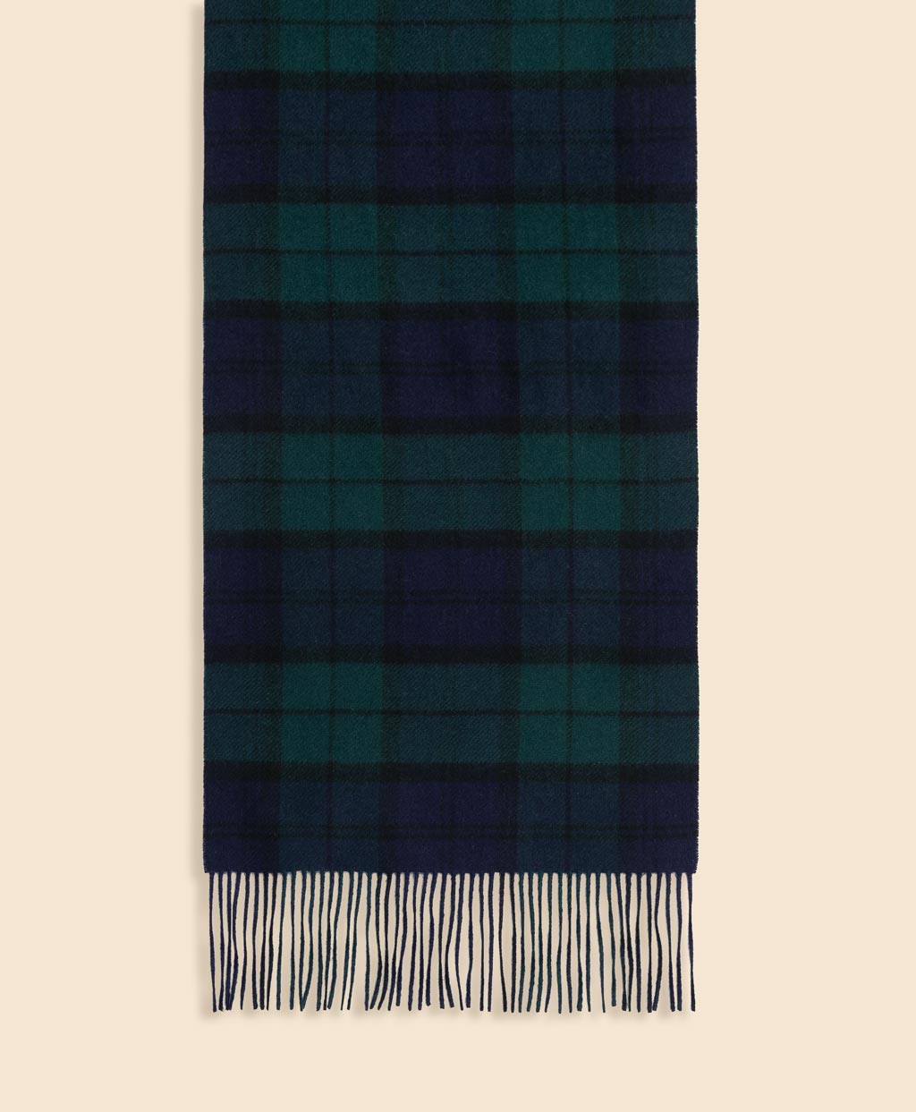 カシミヤ ブラックウォッチ ダブルフェイス マフラー | Brooks