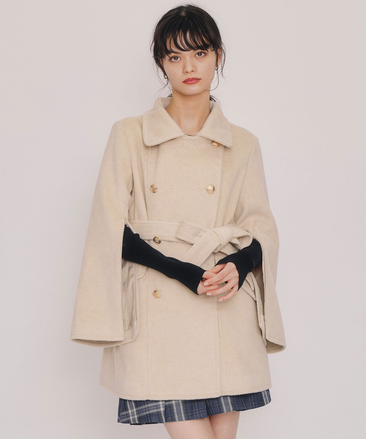 2WAYベルスリーブミドルコート(S ベージュ): REDYAZEL｜公式オンライン