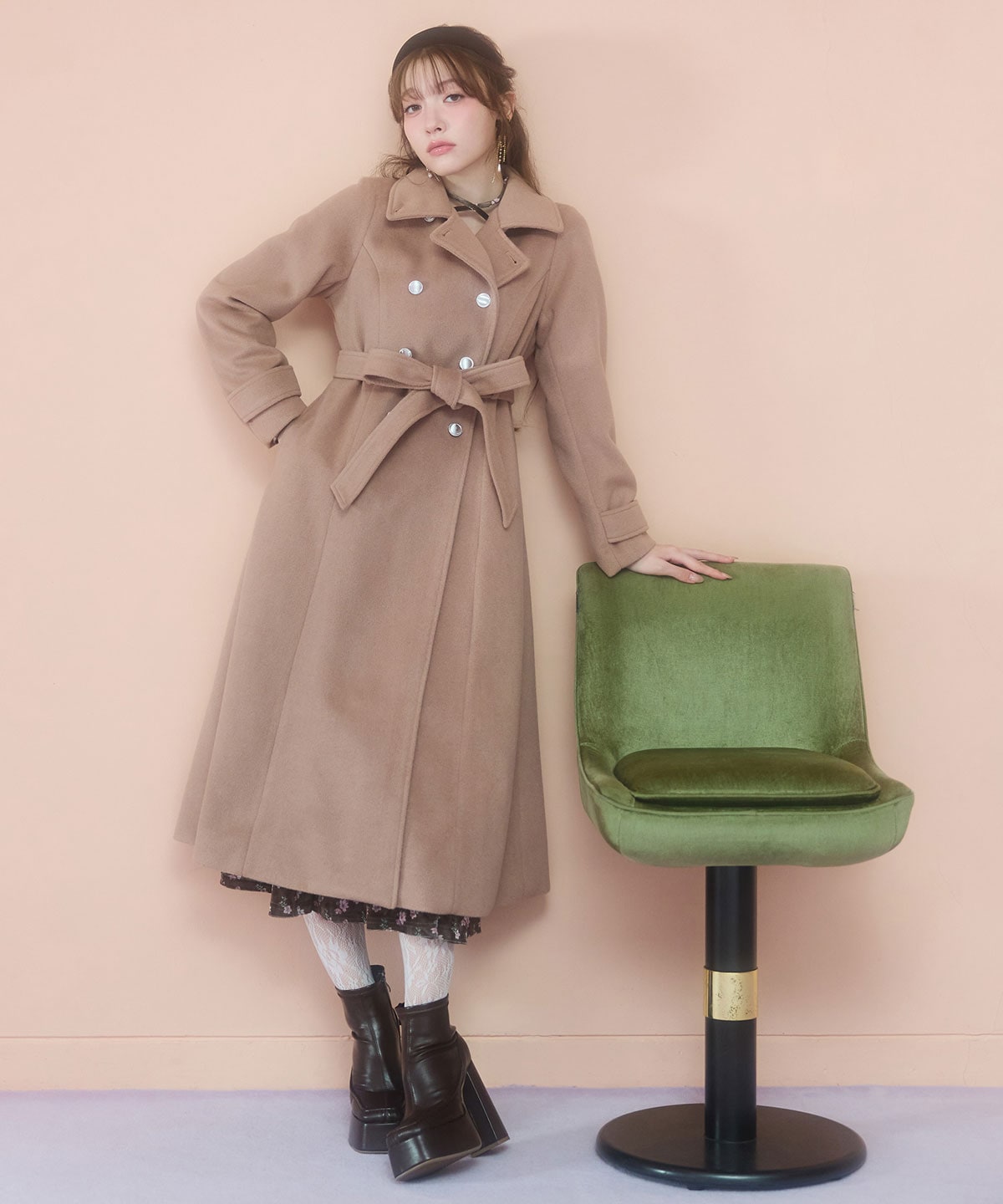 2WAYカラーダブルロングコート(S ベージュ): REDYAZEL｜公式オンライン