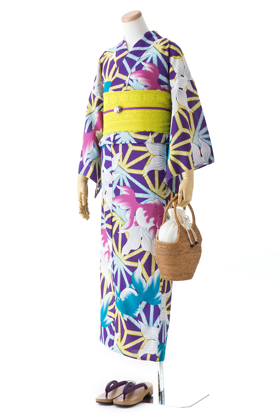 レディスゆかた/麻の葉金魚 – 撫松庵公式通販サイト