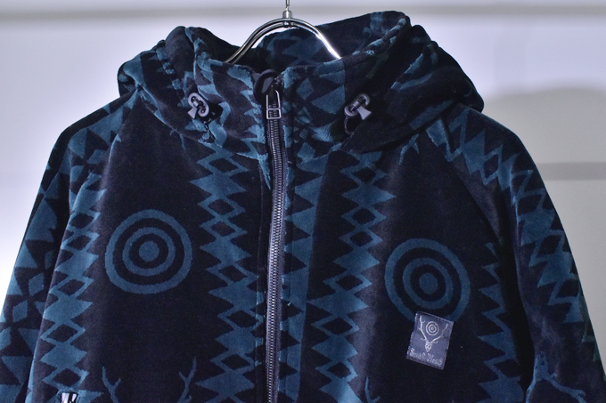 WEATHER EFFECT JACKET - VELVET JQ. / SKULL & TARGET / Black/Green