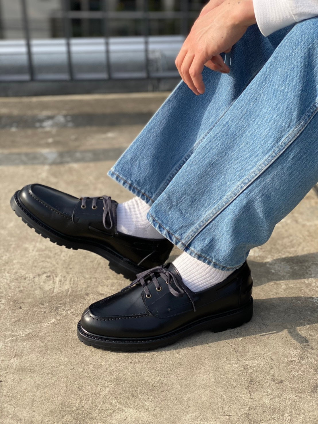 カジュアルシューズ | 98978 / BLACK CALF (VIBRAM SOLE) - Jalan