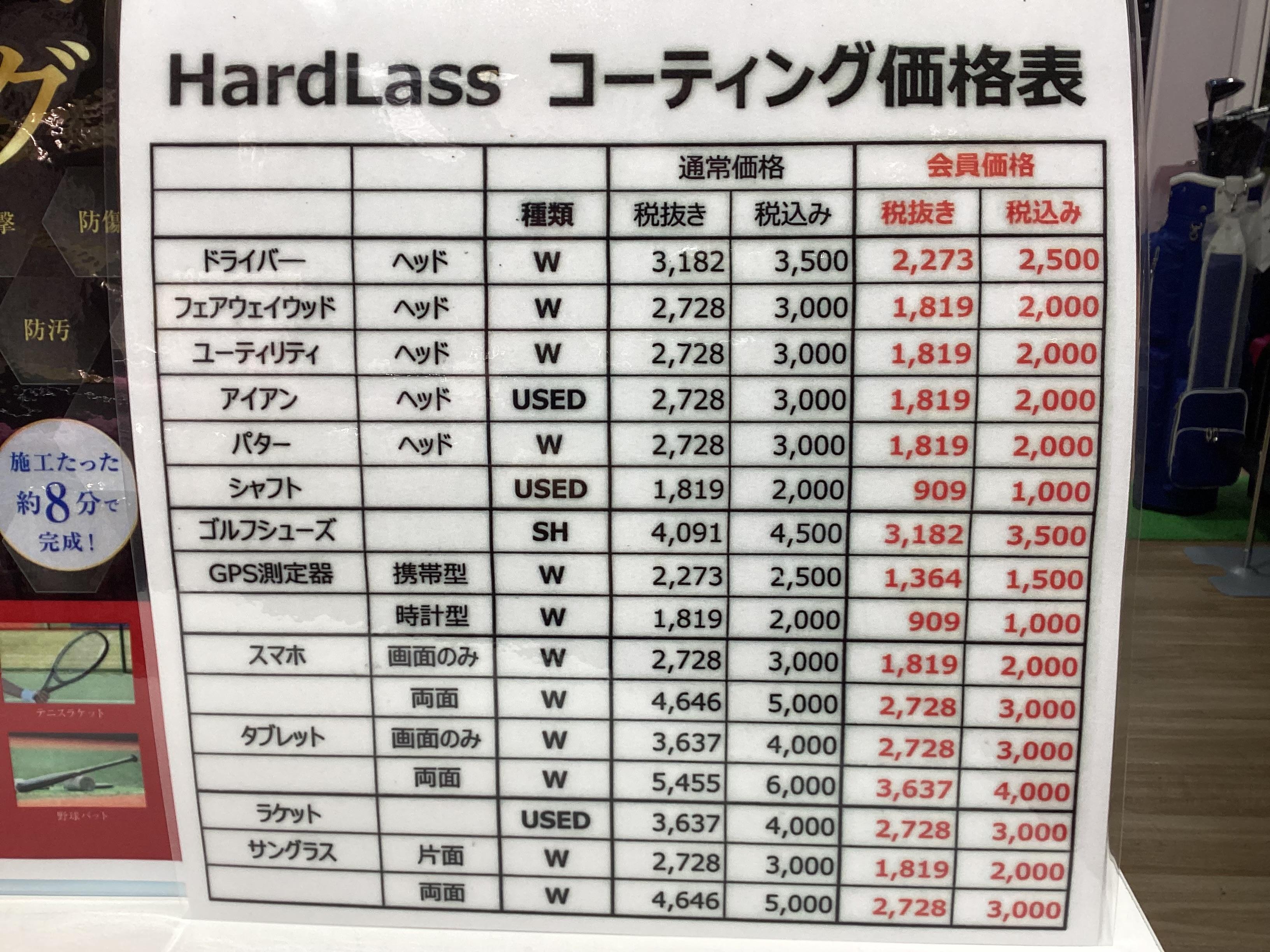 最強コーティング Hard Lass ハドラス｜ヴィクトリアゴルフルララこう