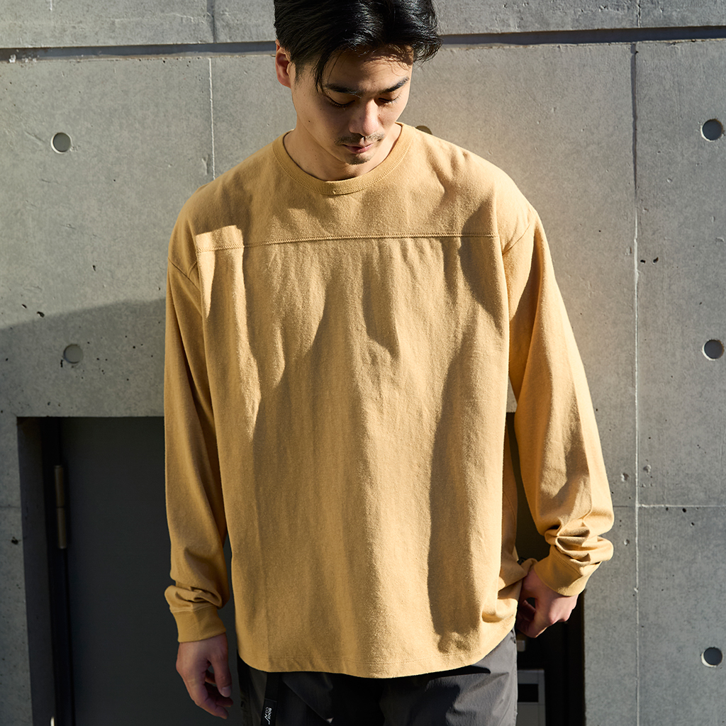 ゴーヘンプ×ゴーアウト | FOOTBALL L/SL HEMP TEE | ロンT | GO OUT