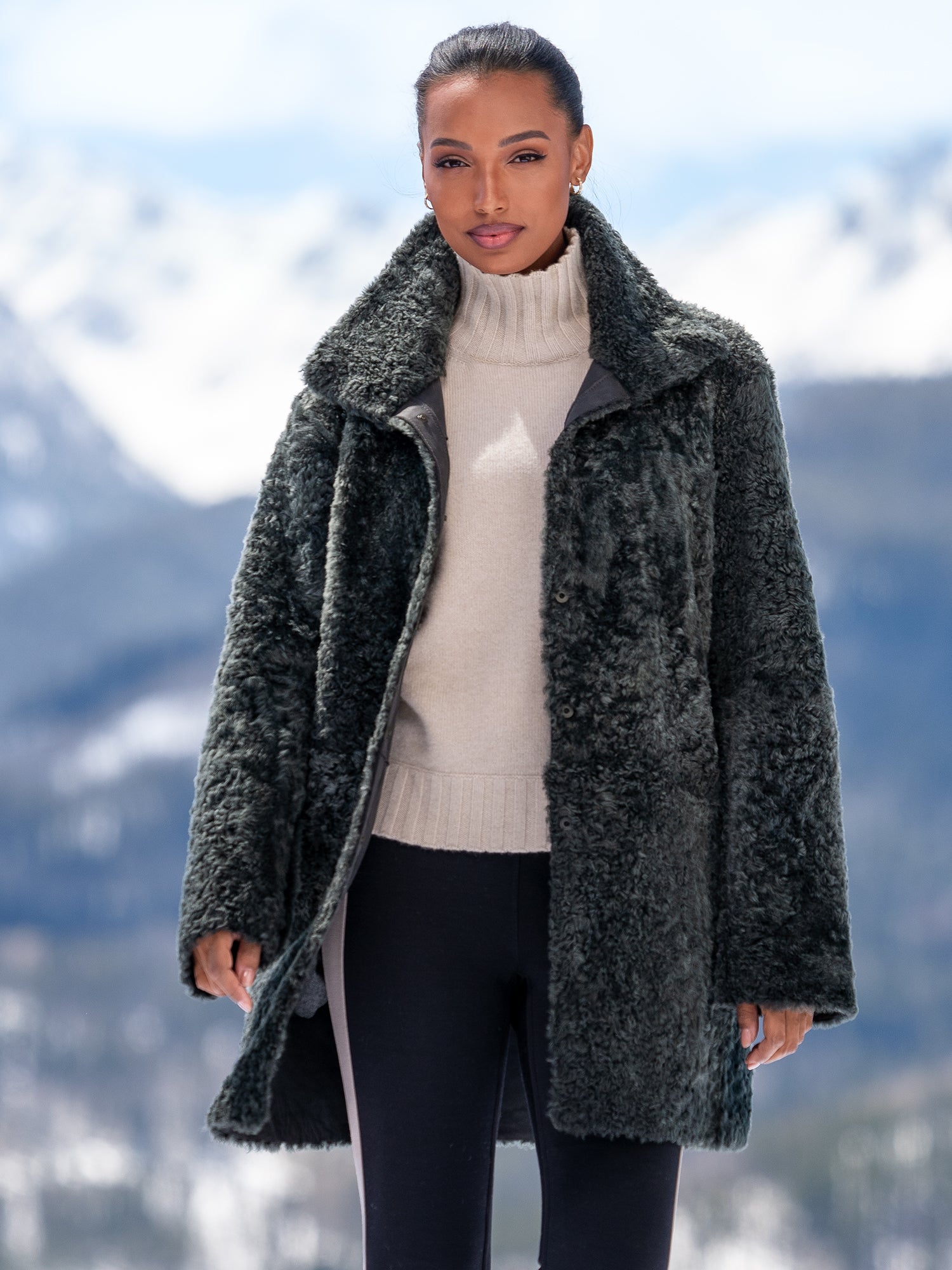 Helena Curly Lamb Reversible Coat – Gorsuch