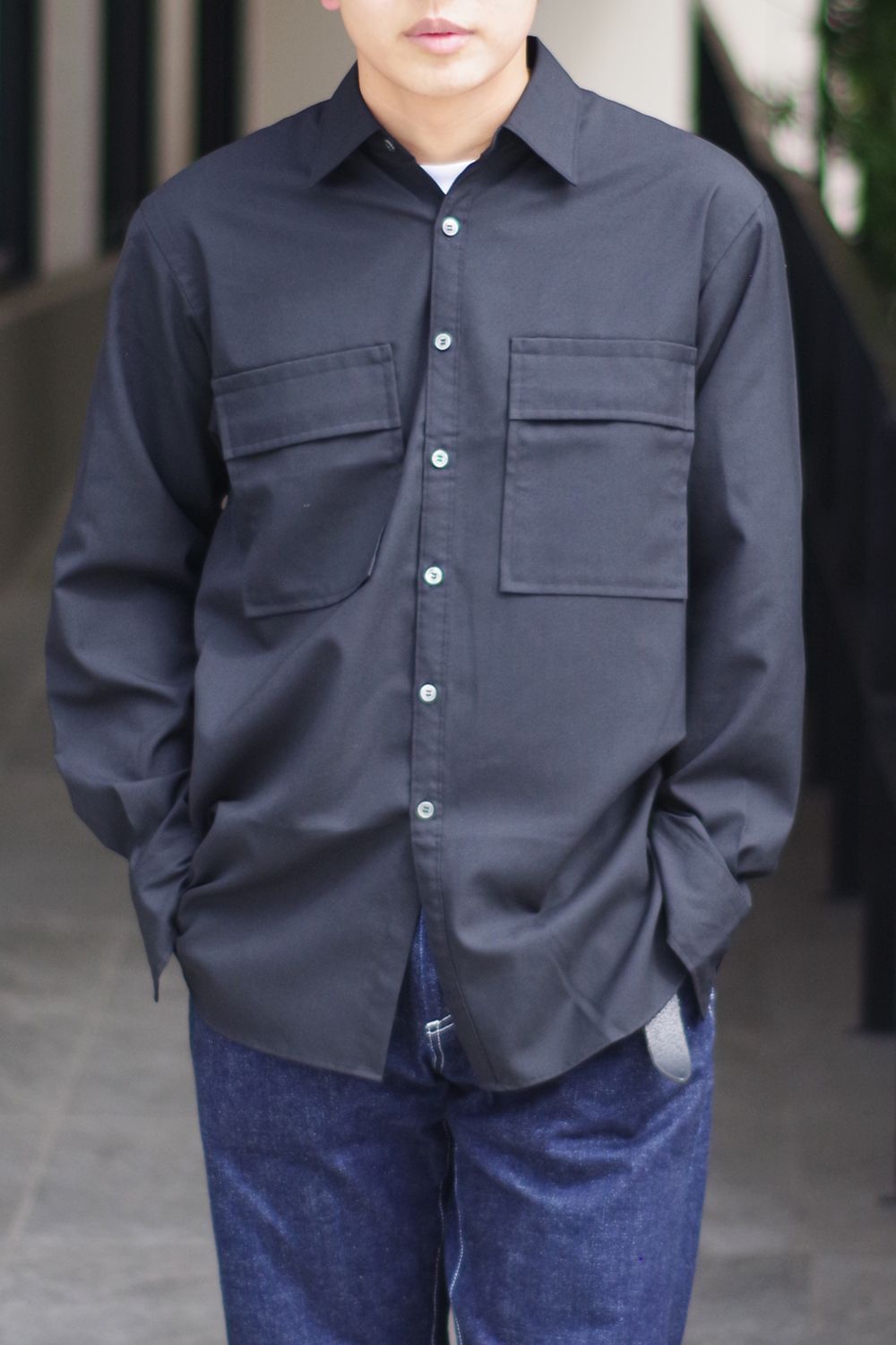 colon - W POCKET SHIRT WOOL TROPICAL / ウォッシャブルウール ダブル