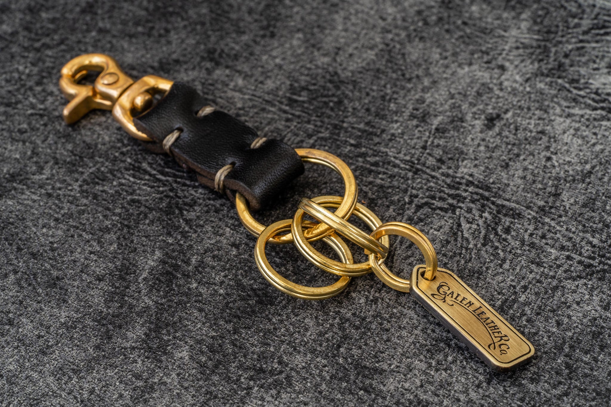 Handmade & Handstitched Leather Key Ring - New York | Galen Leather