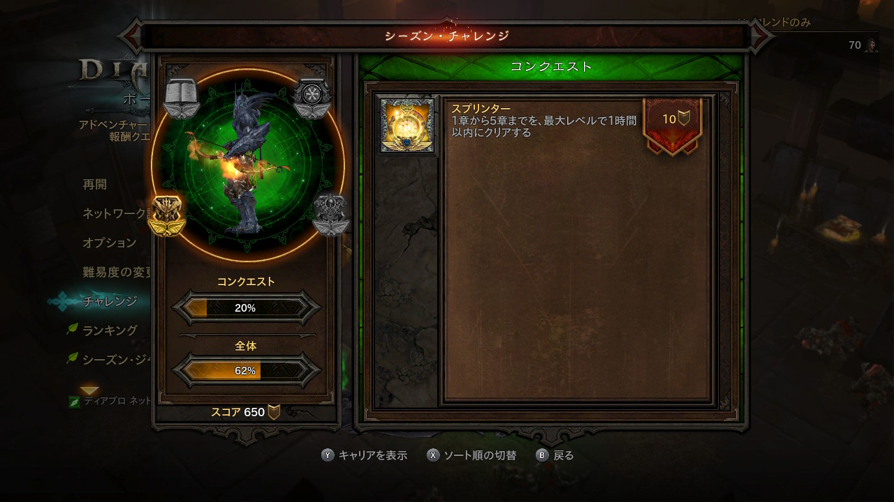 ディアブロ3プレイ日記217】老デーモンハンター、スプリンターを目指す