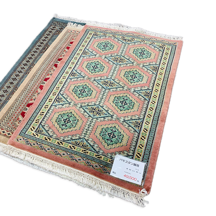 46x75cmパキスタン手織りマット(437)ギャッベ・ペルシャ・じゅうたん