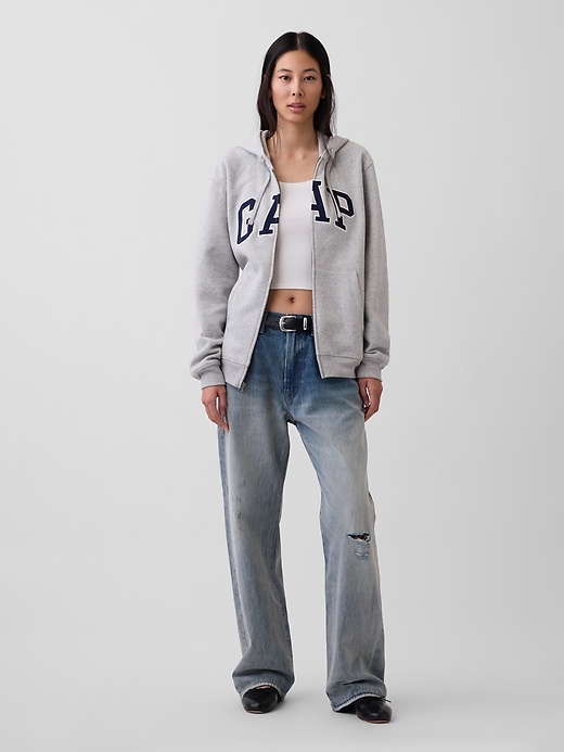 Adult VintageSoft Arch Logo Zip Hoodie | Gap