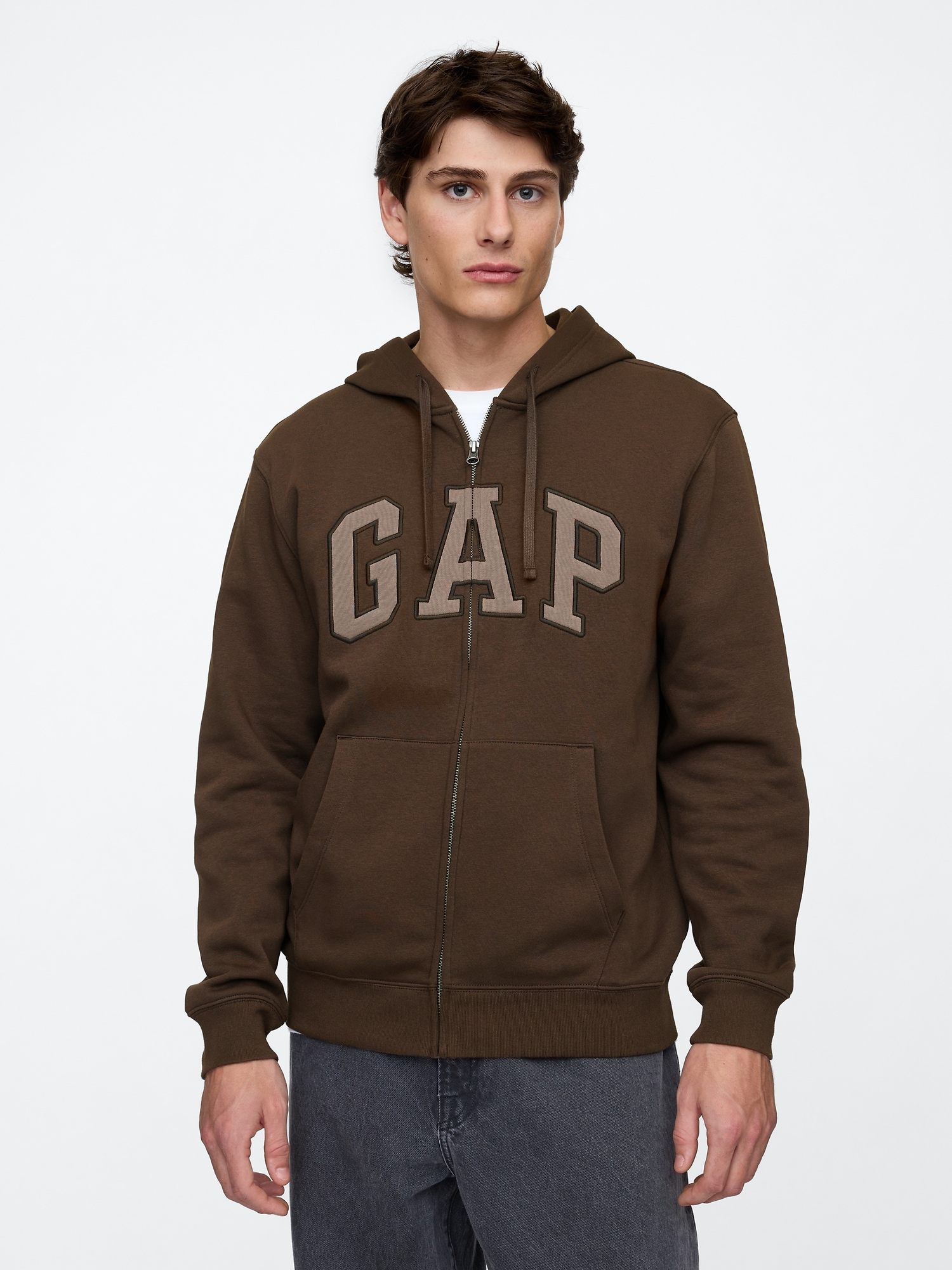 Adult Relaxed Gap Logo Zip Hoodie | Gap Factory