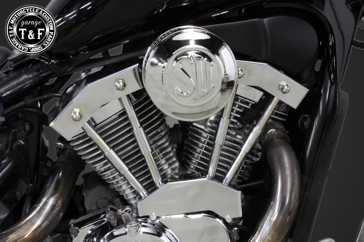 有限会社ガレージT&F / スティード400 SUエアクリーナーKIT(メッキ)