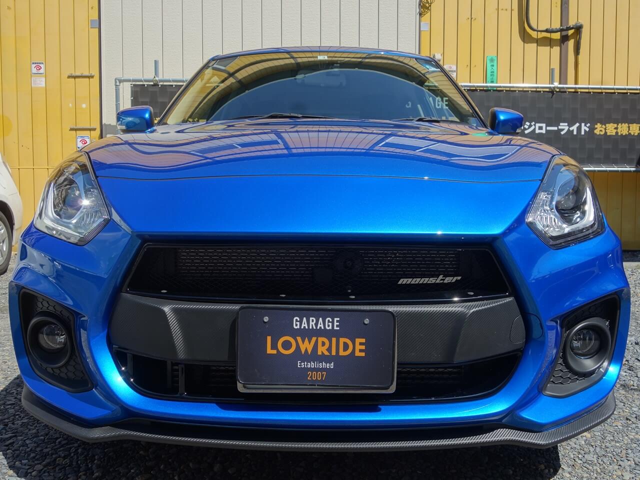 スズキ スイフトスポーツ モンスタースポーツ製フロントグリル塗装