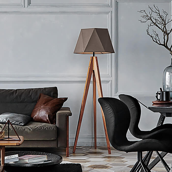 フロアスタンド 北欧 60W 布 木 | 各2色｜照明のライティングファクトリー