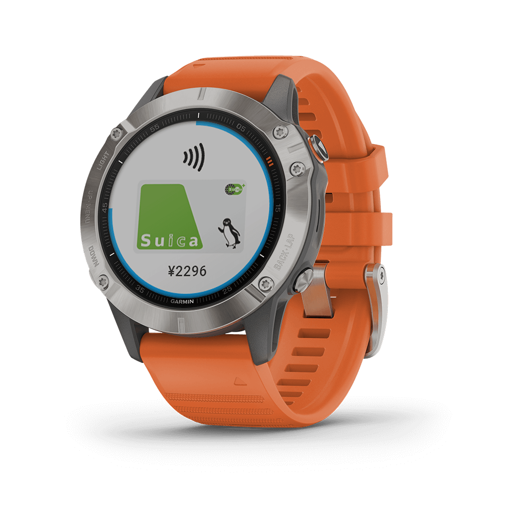 fēnix 6 Sapphire Ti Gray Titanium band | スマートウォッチ | Garmin