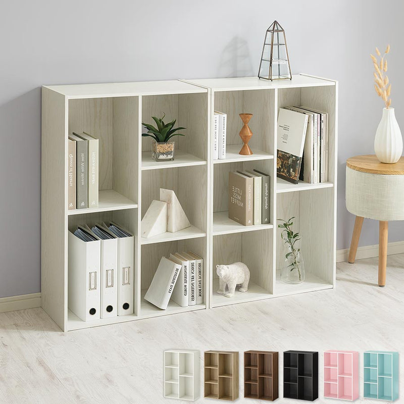 カラーボックス 2列 3段+2段 本棚 ラック おしゃれ ぼん家具 ABR920093