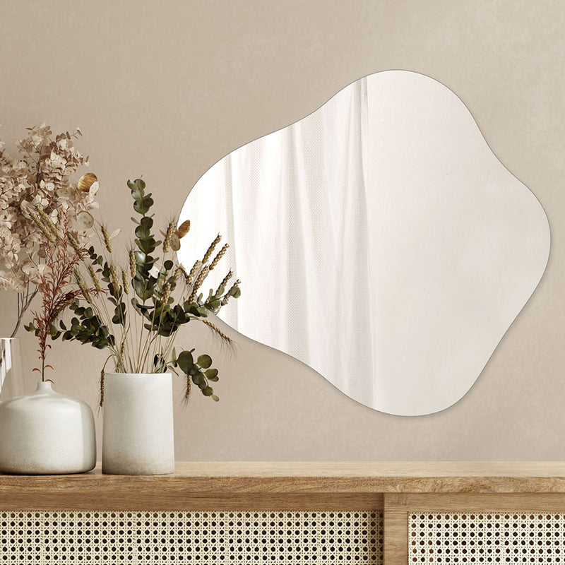 ウェーブミラー ミラー ドレッサー おしゃれ ぼん家具 LET300286