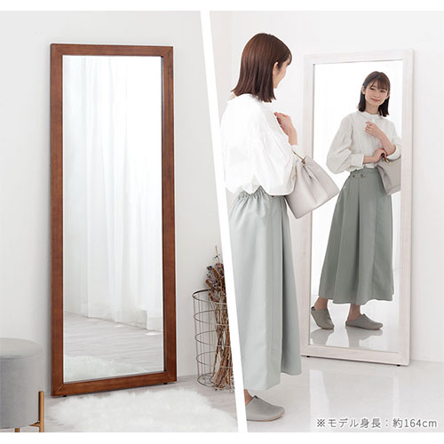 ウッドフレームミラー ミラー ドレッサー おしゃれ ぼん家具 LET300283