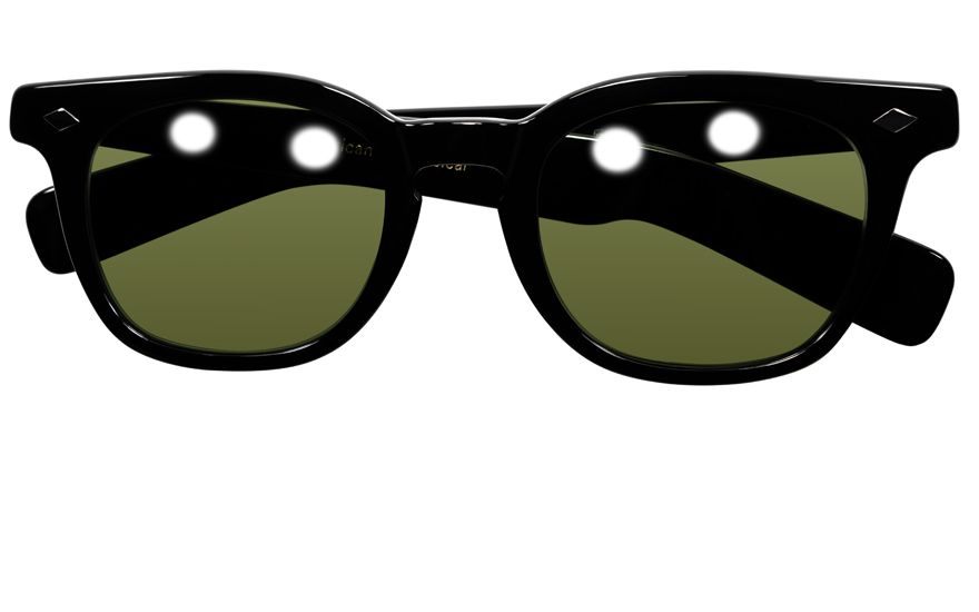 GIG LAMPS 1950s AMERICAN OPTICAL EXPLORER SUNGLASSES BLACK size50