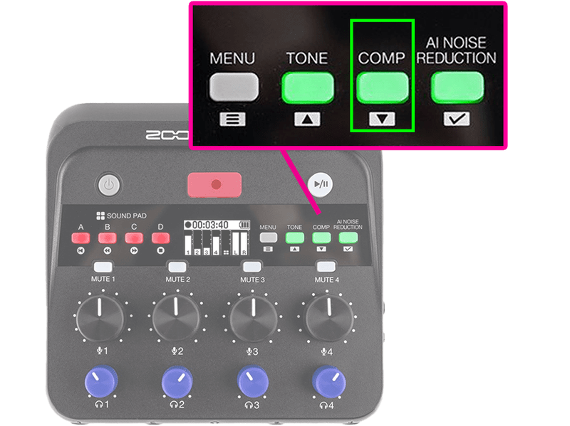 ZOOM(ズーム) PodTrak P4 next ポッドキャスト用レコーダー: マイク