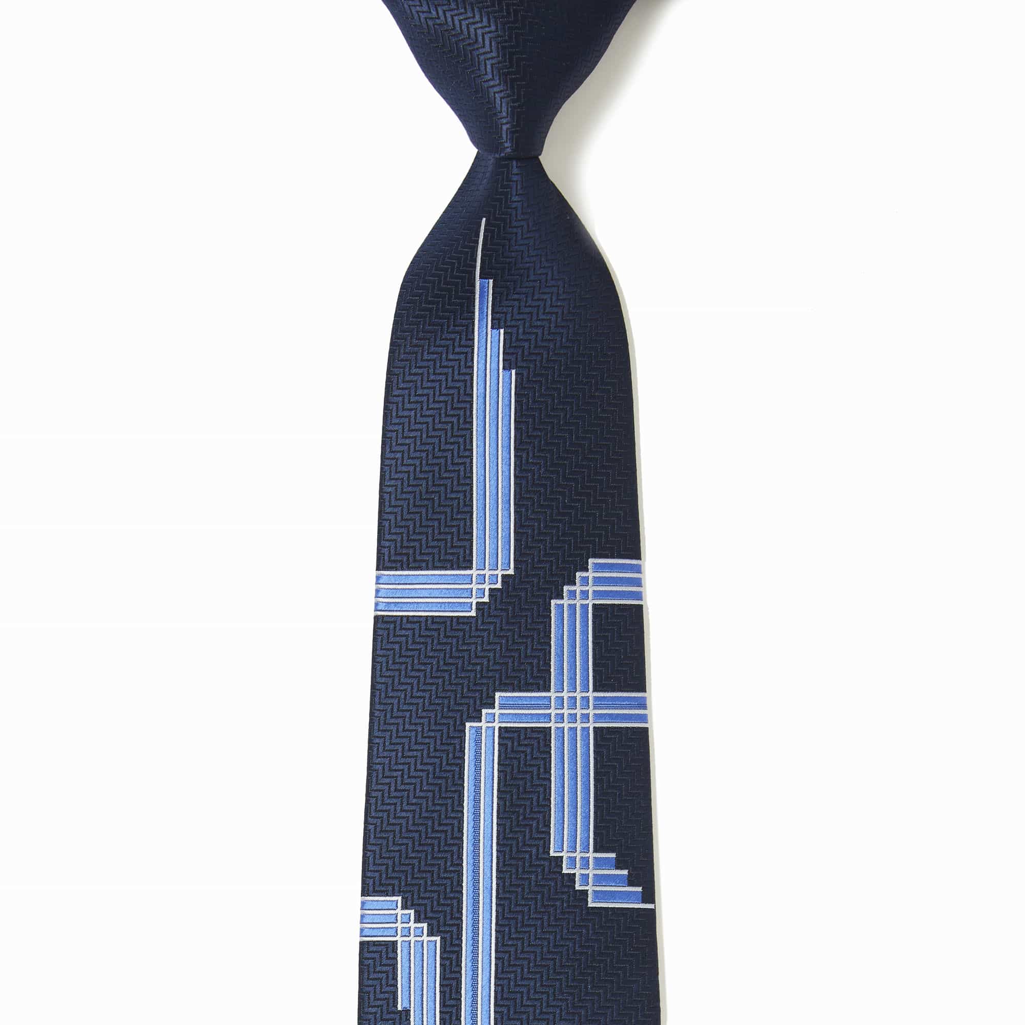 ジオメトリ(ネイビー): ネクタイ | 銀座田屋