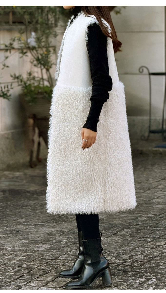 2WAYトスカーナラム風ロングジレ【7f-146-07006】