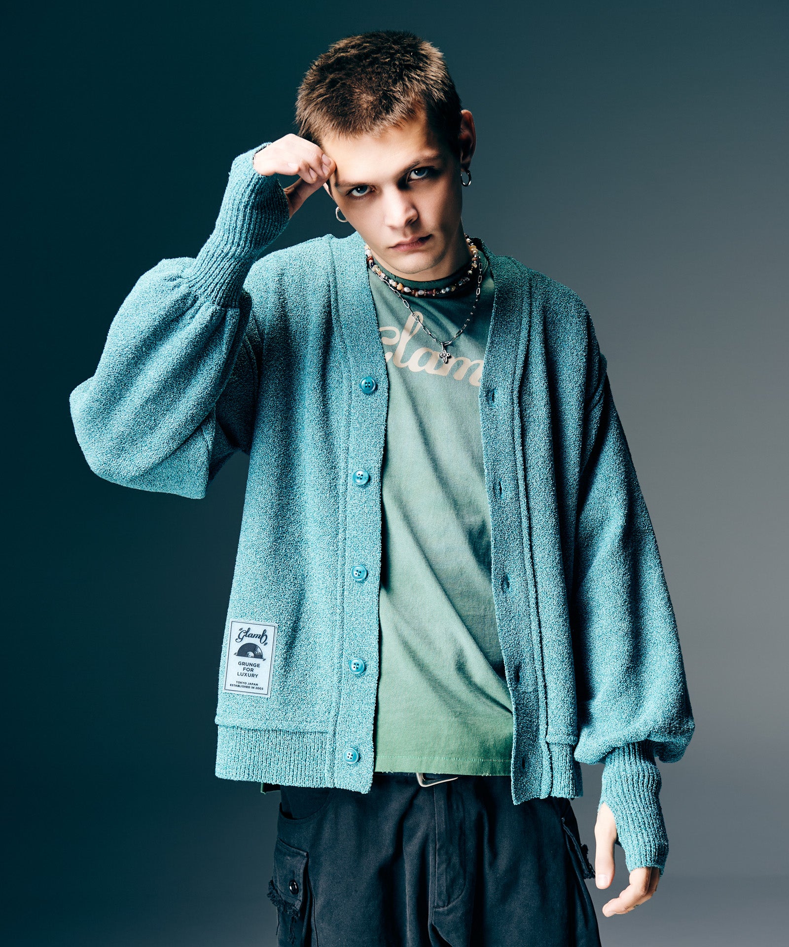 GB0126/AC11 : Multi Material Necklace / マルチマテリアルネックレス