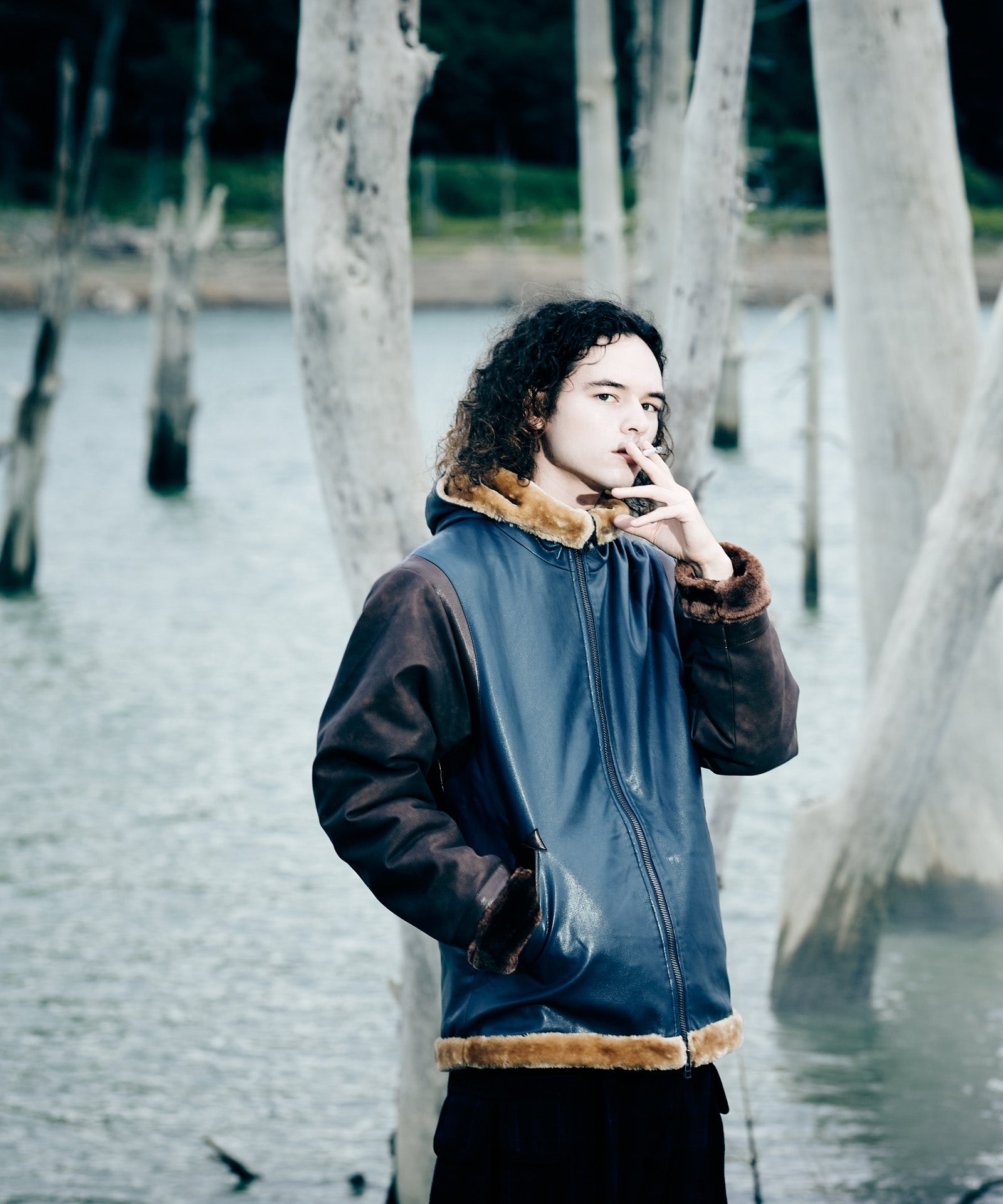 GB0425/JKT06 : Synth Mouton Hooded Jacket / シンセムートン