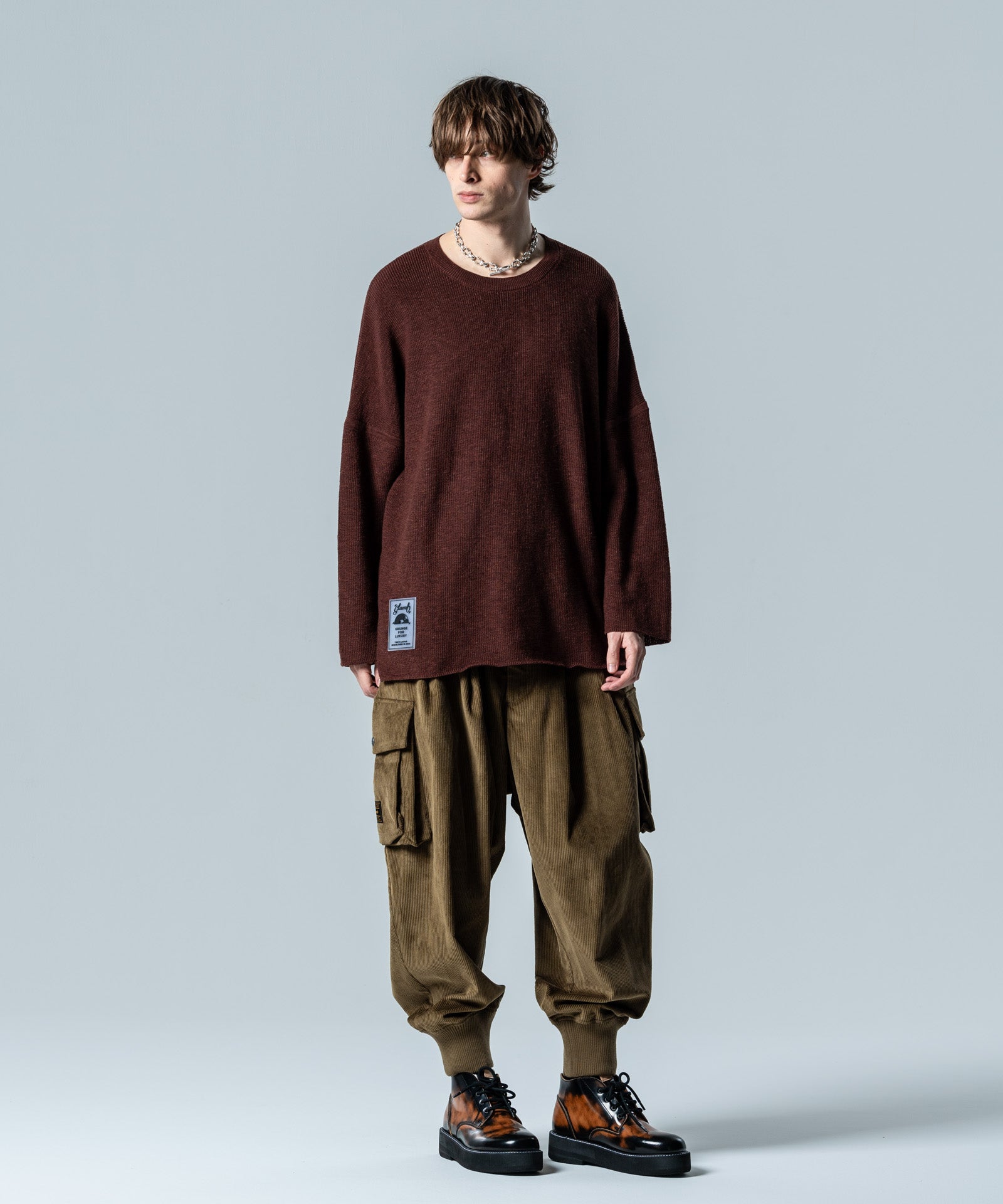 GB0125/P13: Corduroy Deformed Pants | glamb Online Store