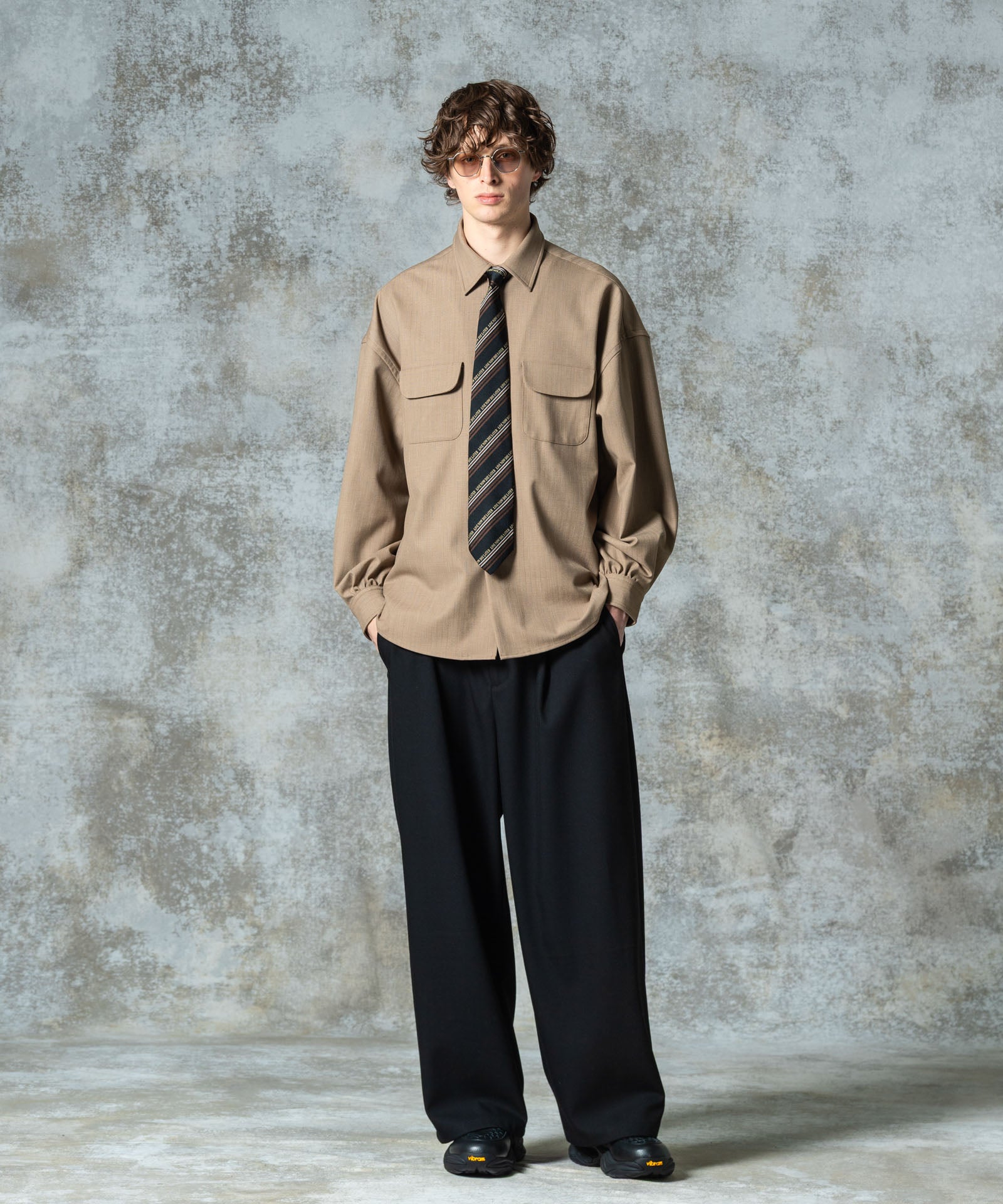GB0325/P06 : Grace Wide Slacks / グレースワイドスラックス | glamb