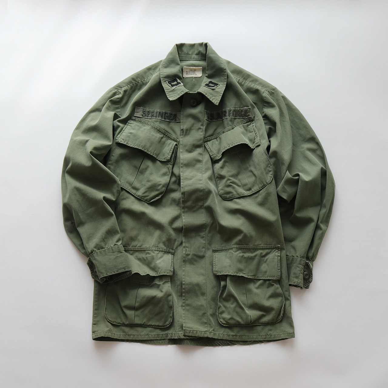60's US ARMY RIP-STOP COTTON POPLIN JUNGLE FATIGUE JACKET 