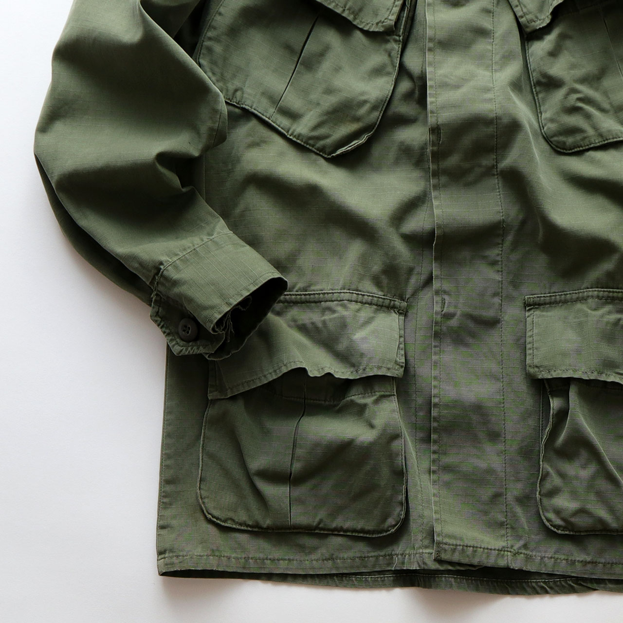60's US ARMY RIP-STOP COTTON POPLIN JUNGLE FATIGUE JACKET 